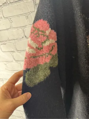Anthropologie rosette floral cardigan thumbnail 5