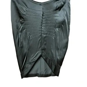 Retrofête Caye Hi-Low Silk Skirt in‎ Black Size XS thumbnail 5
