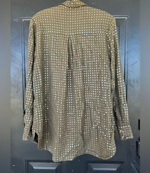 Maeve Anthropologie Sequin Blouse Large thumbnail 2