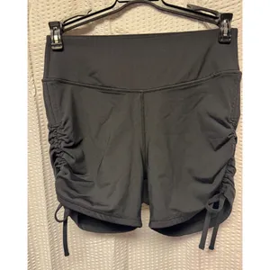 Full Send Womens Black Ruched Side Cinch High Waisted‎ Athletic Shorts Size Med thumbnail 9