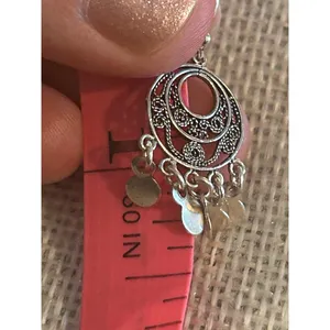 A266 1 1/4 inch 925 sterling silver earrings thumbnail 3
