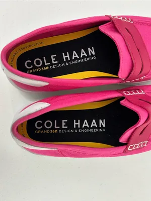 Cole Haan Grand 360 Pink Canvas Loafers Size 9B thumbnail 6