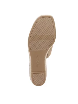 NWT Lifestride Platform Wedge Sandal Slip-On Biscotti Beige Brown 7.5M thumbnail 2