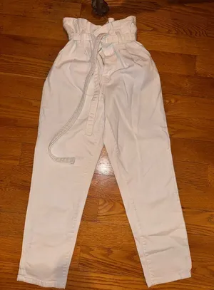 ⭐️eunina White Cropped High-Rise Jeans thumbnail 1