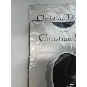 Set of 3 New Vintage Christian Dior hosiery sheer lace thigh-high Black tall 10 thumbnail 7