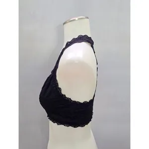 Felina Black Whimsy Romantic Boudoir Bridal Cottage Lingerie Lace Bralette M thumbnail 3