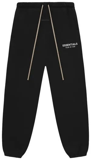 Black ss24 essentials cuffed white lettering pants Size XS thumbnail 2