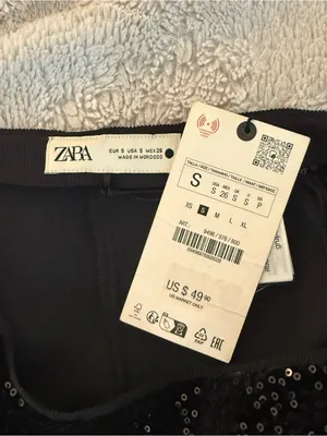 Zara Velvet Sequin Mini Skirt thumbnail 3