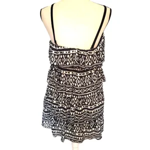 Mi Amore Y2K Boho Dress Sz M Festival Ruffle Convertible Straps Coachella Indie thumbnail 7
