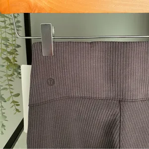 NWT Lululemon Ribbed Softstream Flared Pant in Espresso thumbnail 3