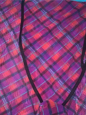 Plaid Boyshort Panty with Turquoise Waistband thumbnail 4