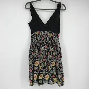 Maeve Anthropologie Bora Bora Tropical Print Cotton Fit & Flare Mini Dress‎ 4 thumbnail 2