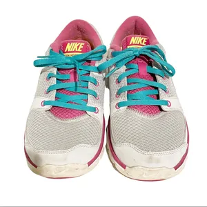 Nike Womens Size 9.5 Flex Experience Run‎ Pink Teal Low Top Running Sneakers thumbnail 2