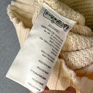 Free People FP Beach‎ Logan Cardigan Cream Cotton Chunky Knit Sweater Large thumbnail 6
