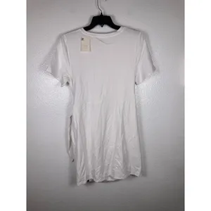 A‎ New Day Women White Side Tie Wrap T-Shirt Dress XL New With Tags thumbnail 2