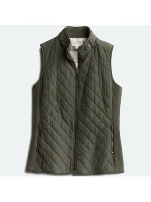 Market & Spruce Olive Green Dulcie Quilted Vest Size XL thumbnail 4