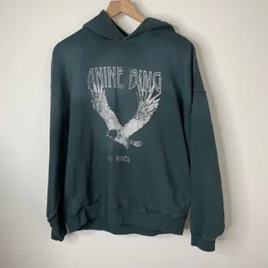 Anine Bing Ash Eagle Hoodie in Emerald Womens Small Green thumbnail 2