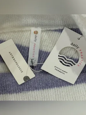 NWT Anthropologie Daily Practice Cozy Stripe Sweater Mini Skirt Small Whimsy thumbnail 7