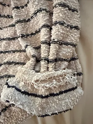 Altar'd State Striped Crewneck Sweater in Beige and Black thumbnail 10