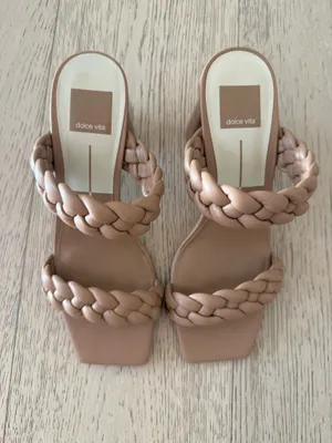 Tan dolce vita braided heals  thumbnail 2