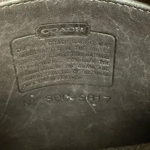 Vintage Coach Black Leather Messenger Bag thumbnail 7