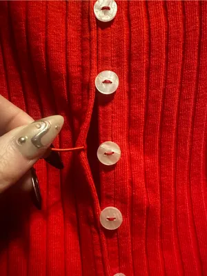 NWT Free People Tilly Long Sleeve Cardi-High Risk Red thumbnail 14
