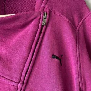 Puma‎ sz L fuchsia pink diagonal zip sweat coat thumbnail 4