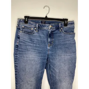 J. Crew Mid Rise Flare Crop Jeans Women's Size 32 Medium Wash Denim thumbnail 2