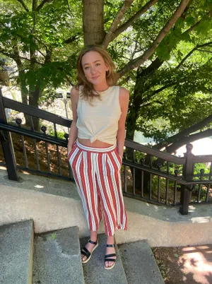 Striped Cropped Loft Pants  thumbnail 3