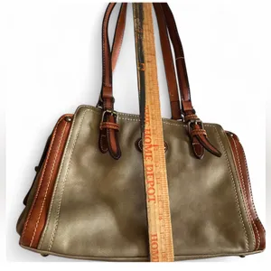 Hema Zhuofan Women's Bag 2tone Brown Leather Shoulder Purse thumbnail 9