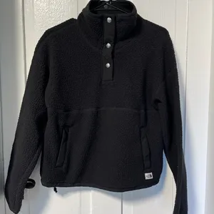 The North Face Black 1/4 Snap Pullover Fleece size XS thumbnail 1
