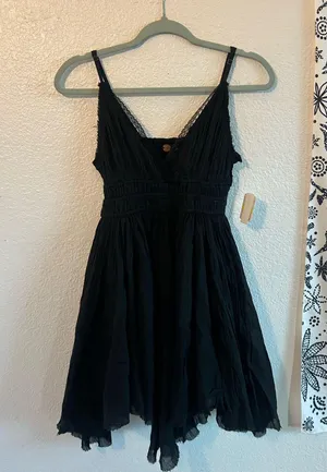 Free People Black Mini Dress thumbnail 1