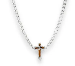 Link Chain Cross Necklace for Men Women Unisex Hip Hop Style thumbnail 6