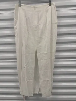 Sau Lee Capri Linen Midi Skirt Ivory Womens Size 8 thumbnail 6