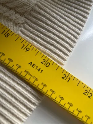 J. Crew Ivory Cable & Honeycomb Crewneck Sweater thumbnail 7