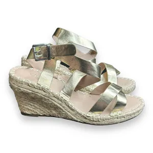 Charles David Womens Gold Espadrilles Size 7.5‎ thumbnail 4
