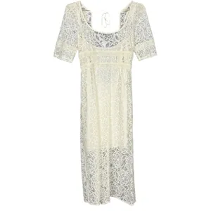 For Love and Lemons Marilyn Midi Dress in Ivory Size Medium NWT thumbnail 5