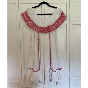Muche muchette white gauze embroidered swing dress thumbnail 2