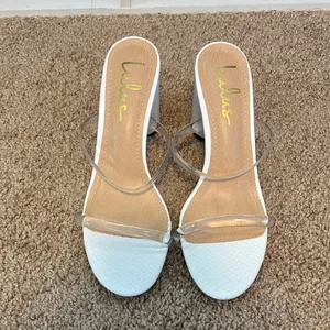 Lulus Dakyana White Snake Print High Heel Sandals Size 9 thumbnail 5