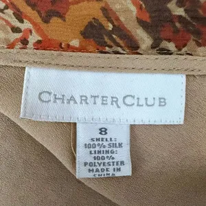 Charter Club Paisley 100% Silk Wrap Midi Skirt Size 8 thumbnail 3