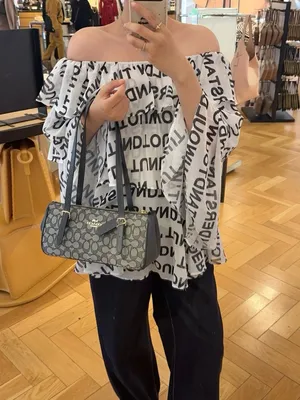 NWT Coach Asher Shoulder Bag In Signature Jacquard CBJ03 Gold/Navy/Midnight Navy thumbnail 4