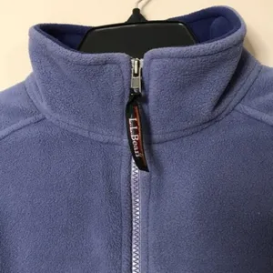L.L. bean fleece zip up fall winter jacket with synch waist size medium thumbnail 6