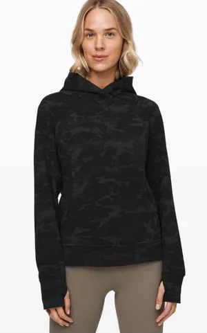 Lululemon scuba pullover hoodie camo size 8 stretch terry thumbnail 1