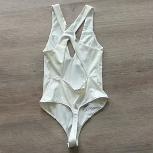 Free People NWT White V Neck Bodysuit thumbnail 6