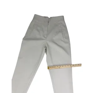 ZARA Cream High-Waisted Straight Leg Pants Size S Cambodia thumbnail 8