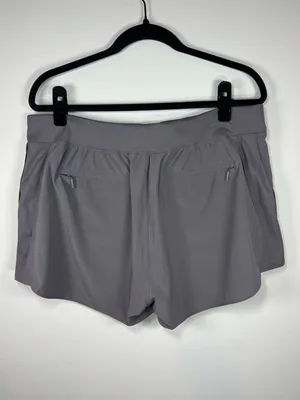 Athleta Brooklyn Shorts Silver Bells Gray Pockets Activewear Travel Hiking Sz 14 thumbnail 7