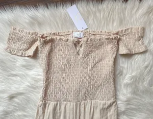 Sage The Label Off The Shoulder Pinstripe Jumpsuit thumbnail 5