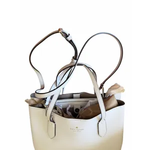 Kate Spade Harper Satchel Parchment Pebbled Leather Crossbody Tote Shoulder Bag thumbnail 11