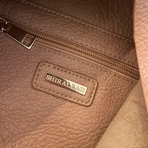 Anthropologie SHIRALEAH Two-Tone Tan VEGAN Leather Women's Bag thumbnail 6