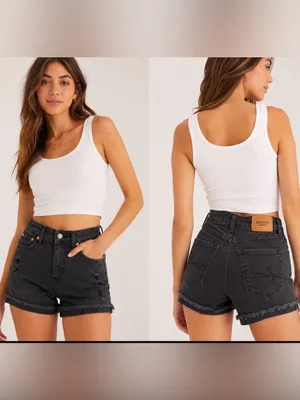 Levi's White Ribbed Cropped Tank Top thumbnail 2